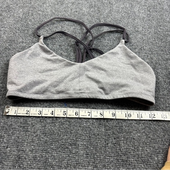 ROXY Women’s Grey Strappy Racerback Athletic Sports Bra size: Medium - Picture 6 of 6